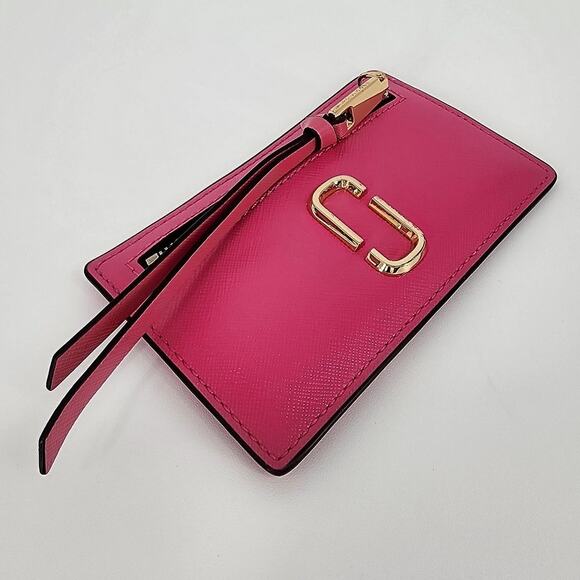 Marc Jacobs Snap Shot Pink Card Case Coin Purse Wallet - Picture 1 of 16